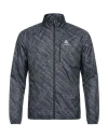 Odlo Man Jacket Black Size M Recycled Polyester In Black