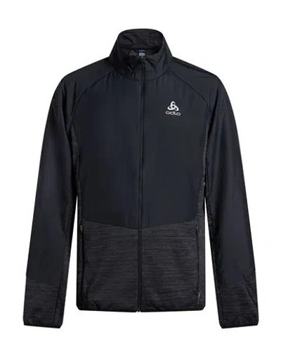 Odlo Man Jacket Black Size Xl Polyester, Elastane