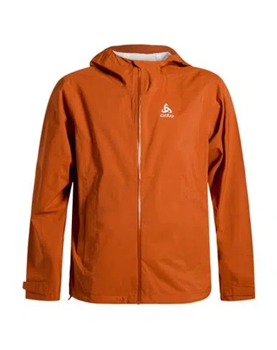 Odlo Man Jacket Red Size Xxl Polyamide In Orange