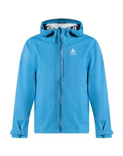 Odlo Man Jacket Turquoise Size Xl Polyamide In Multi