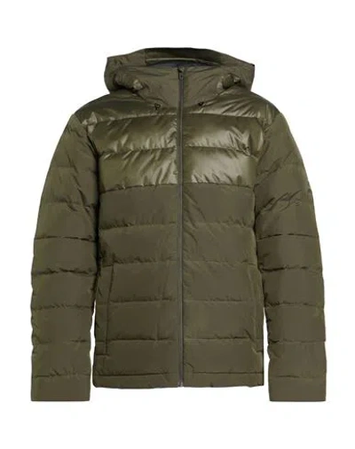 Odlo Man Puffer Military Green Size L Recycled Polyester In Multi