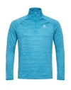 Odlo Man Sweatshirt Azure Size S Polyester, Elastane In Blue