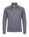 Odlo Man Sweatshirt Grey Size S Polyester, Elastane In Gray