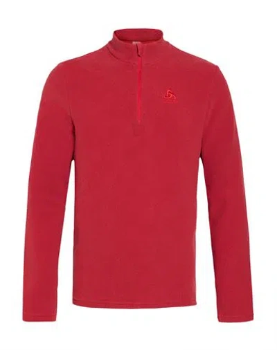 Odlo Man Sweatshirt Rust Size S Recycled Polyester In Red