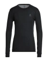 Odlo Man T-shirt Black Size Xl Recycled Polyester In Black