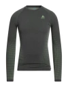 Odlo Man T-shirt Military Green Size Xxl Recycled Polyester, Recycled Polyamide, Recycled Elastane,  In Green