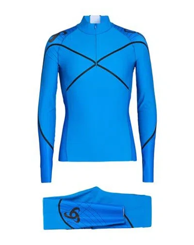 Odlo Man Tracksuit Azure Size Xl Polyamide, Elastane In Blue