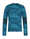 Odlo Man T-shirt Azure Size L Recycled Polyester, Elastane In Multi