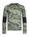 Odlo Man T-shirt Green Size S Recycled Polyester, Elastane In Multi