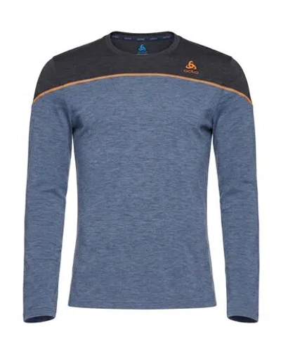 Odlo Man T-shirt Grey Size S Merino Wool, Polyamide In Multi