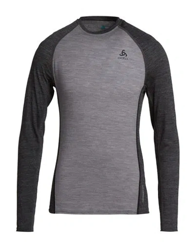Odlo Man T-shirt Grey Size S Virgin Wool, Recycled Polyester