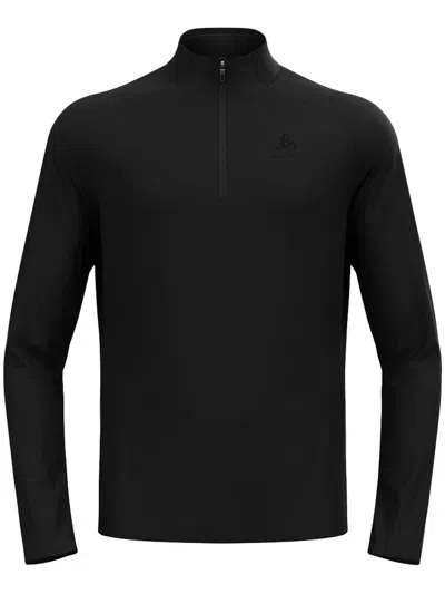 Odlo The Essentials Zip Long-sleeve Sweatshirt In Black