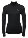 Odlo Mock-neck Base-layer Top In Black