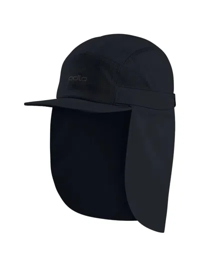 Odlo Panelled Neck-flap Cap In Black