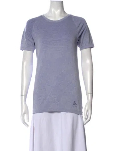 Pre-owned Odlo Patterned Crew Neck T-shirt In Purple