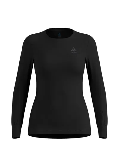 Odlo Ribbed Long-sleeve T-shirt In Black