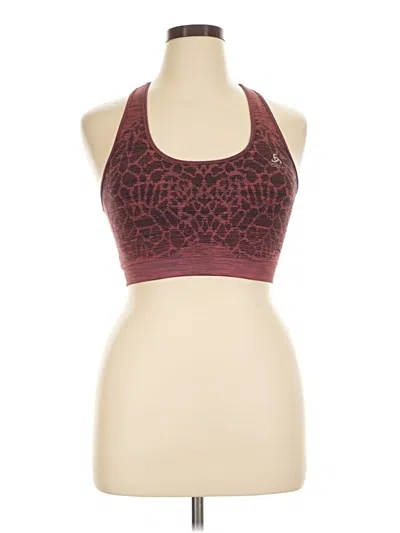 Pre-owned Odlo Sports Bra In Burgundy