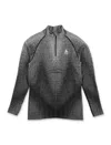 Odlo Black Textured Zip-up Sweatshirt In Black