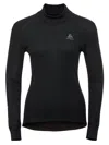 Odlo Mock-neck Base-layer Top In Black