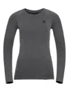 Odlo Warm Eco Long-sleeve Base Layer In Gray