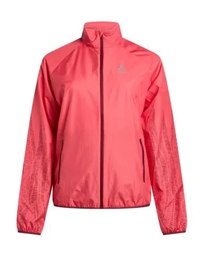 Odlo Woman Jacket Coral Size Xs Polyester In Red