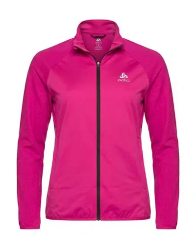 Odlo Woman Jacket Fuchsia Size Xs Polyester, Elastane In Pink
