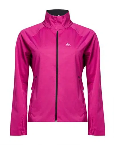 Odlo Woman Jacket Fuchsia Size Xs Polyester In Pattern
