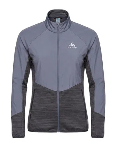 Odlo Woman Jacket Grey Size M Polyester, Elastane In Multi