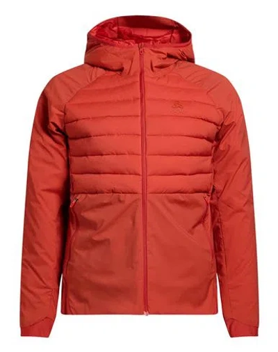 Odlo Woman Puffer Rust Size S Recycled Polyamide, Polyamide, Elastane In Red