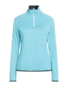 Odlo Woman Sweatshirt Turquoise Size L Polyester, Elastane In Blue