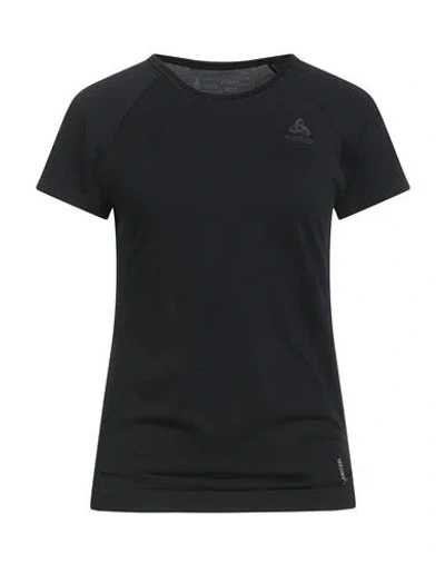 Odlo Woman T-shirt Black Size L Polyester, Polyamide
