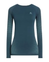 Odlo Woman T-shirt Deep Teal Size L Recycled Polyamide, Recycled Polyester, Recycled Elastane In Green