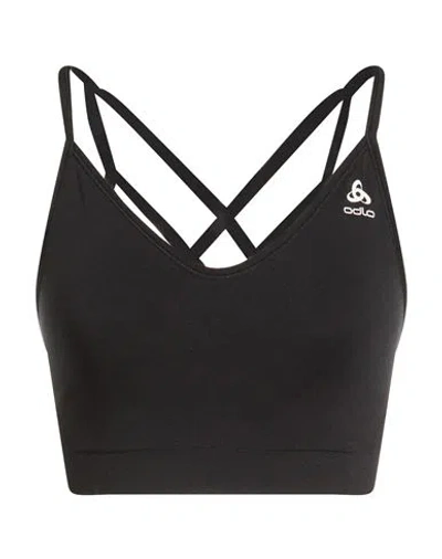 Odlo Woman Top Black Size L Polyamide, Polyester, Elastane