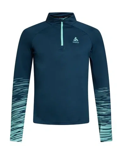 Odlo Woman T-shirt Deep Teal Size Xs Polyester, Elastane In Green