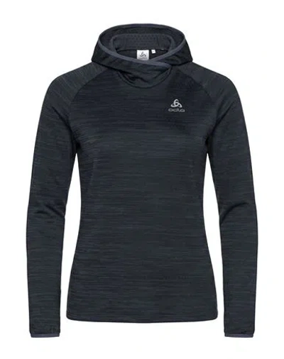 Odlo Woman T-shirt Grey Size Xs Polyester, Elastane In Black