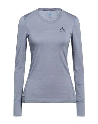 Odlo Woman T-shirt Slate Blue Size M Merino Wool