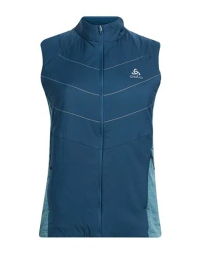 Odlo Woman Vest Blue Size Xs Polyamide