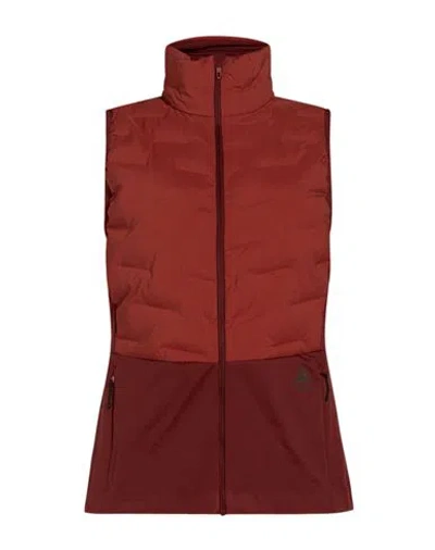 Odlo Woman Vest Rust Size S Recycled Polyester, Elastane In Red