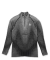 Odlo Black Textured Zip-up Sweatshirt In Black