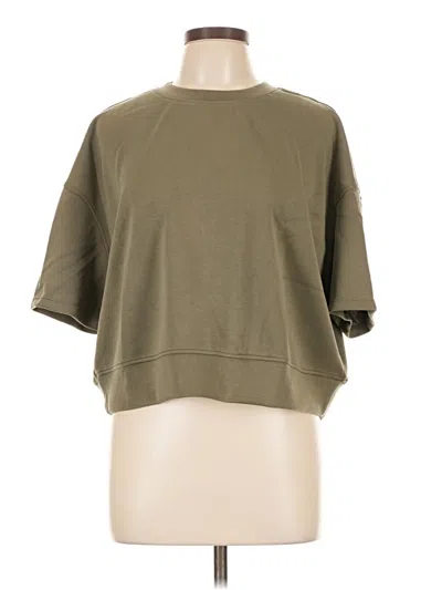 Pre-owned Ododos 3/4 Sleeve Top Green Boatneck Tops