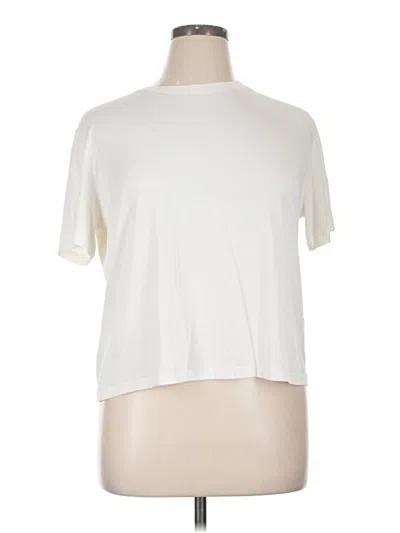 Pre-owned Ododos Short Sleeve Turtleneck In Ivory
