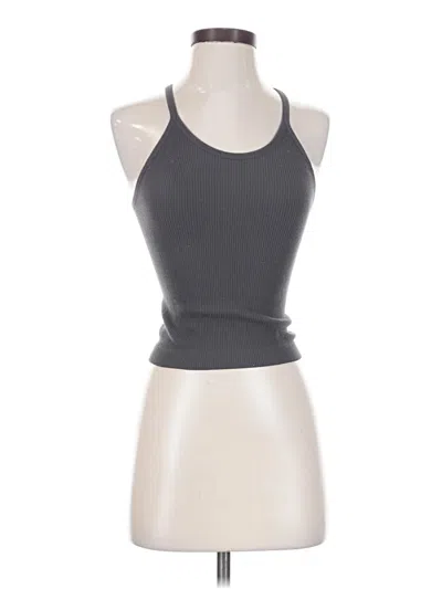 Pre-owned Ododos Sleeveless Top Gray Halter Neckline Tops