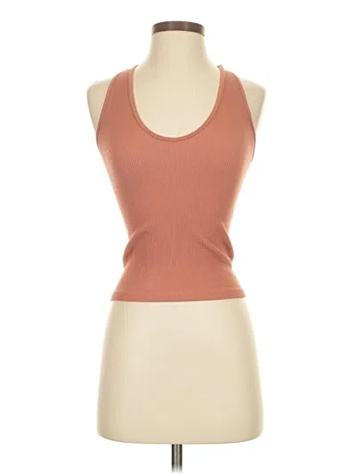 Pre-owned Ododos Tank Top Brown Halter Neckline Tops