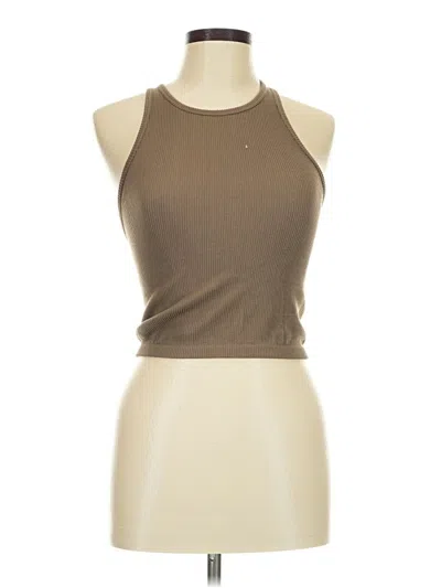 Pre-owned Ododos Tank Top Brown Halter Neckline Tops
