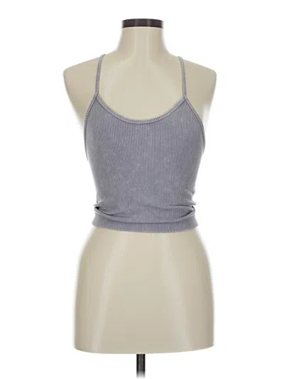 Pre-owned Ododos Tank Top Gray Halter Neckline Tops