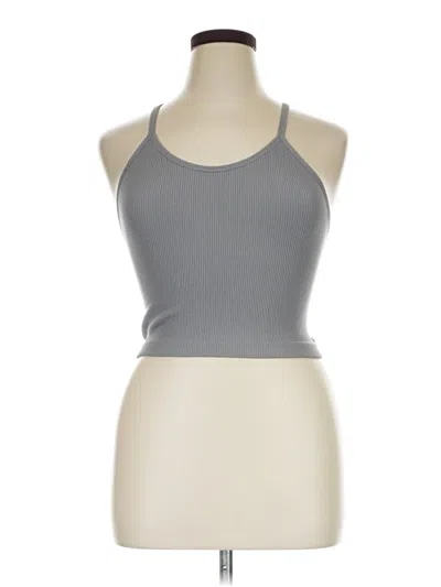 Pre-owned Ododos Tank Top Gray Halter Neckline Tops