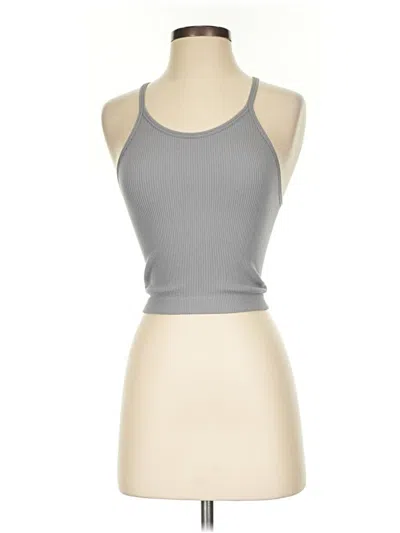 Pre-owned Ododos Tank Top Gray Halter Neckline Tops