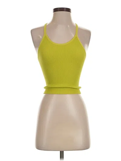 Pre-owned Ododos Tank Top Green Halter Neckline Tops