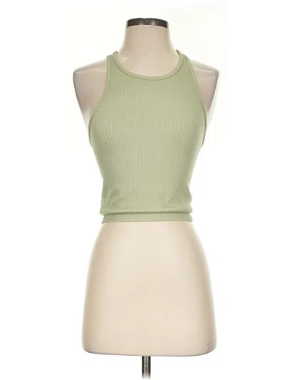 Pre-owned Ododos Tank Top Green Halter Neckline Tops