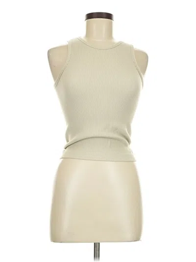 Pre-owned Ododos Tank Top Ivory Halter Neckline Tops